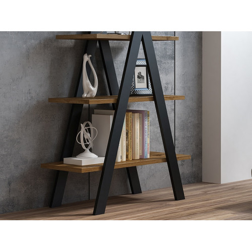 ΒΙΒΛΙΟΘΗΚΗ TIPI OAK WOTAN + BLACK 136X80 DIOMMI TIPIDWC ΒΙΒΛΙΟΘΗΚΗ TIPI OAK WOTAN + BLACK 136X80 DIOMMI TIPIDWC