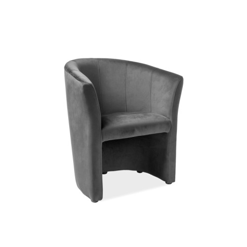 TM-1 BEIGE VELVET ARMCHAIR BLUVEL 28/ WENGE DIOMMI TM1V28