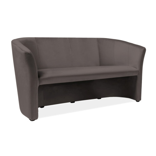 Καναπές TM-3 160x60x76cm βελούδινο χρώμα γκρι Bluvel 14 / Wenge DIOMMI TM3V14